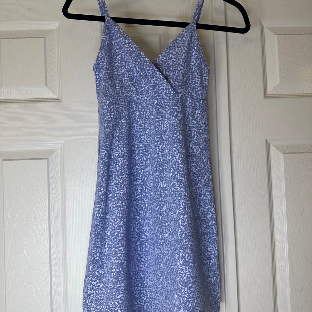 Brandy Melville Daisy Print Mini Dress Blue White Cottagecore Summer Dress